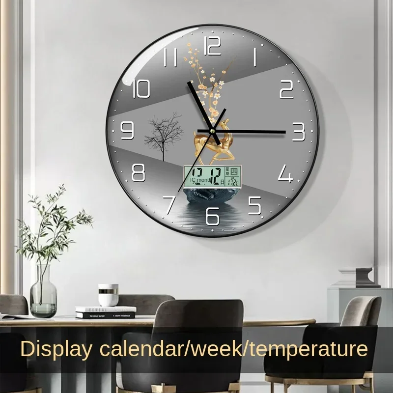 Luxury Watch Europe - Wanduhr, Wohnzimmer mit Kalender, Zuhause, modisch,