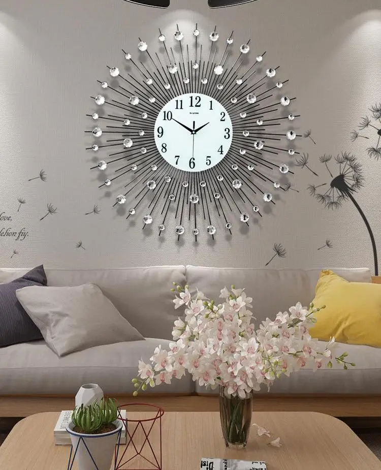 Luxury Watch Europe - Luxuriöse Wanduhr 3D-Kunst-Uhr Große Metall-Wanduhr Modernes