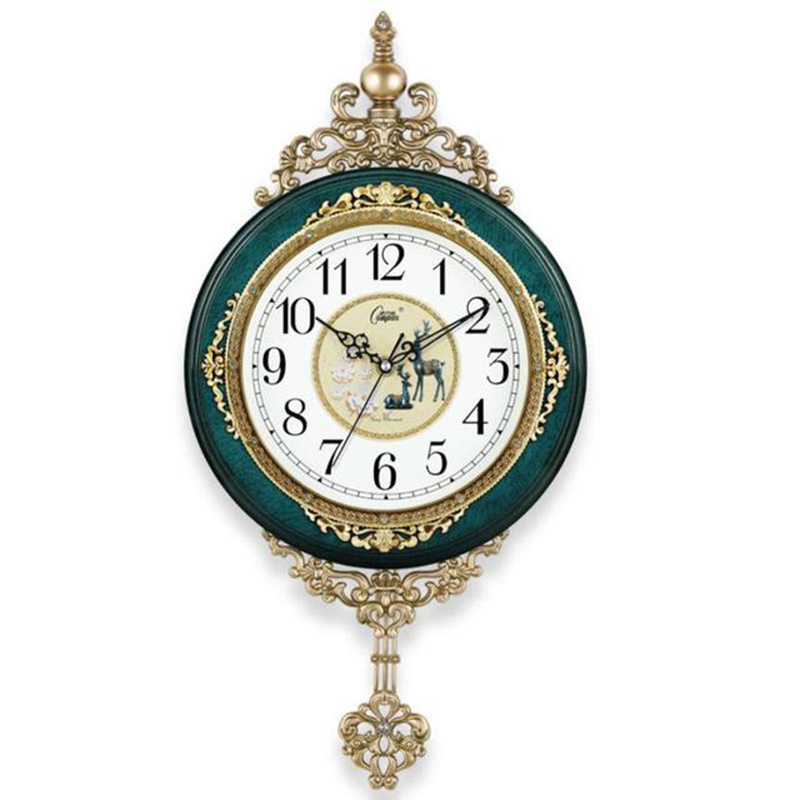 Luxury Watch Europe - Retro Wanduhr Uhr Wohnzimmer Stumm Pendeluhr