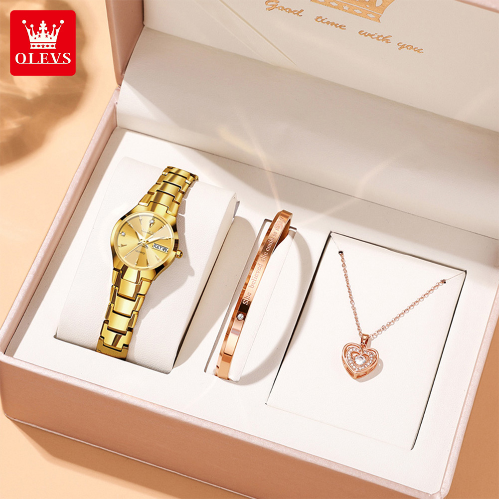 Luxury Watch & Jewellery - OLEVS Damenuhr 8697, luxuriöse, elegante Quarzuhren,