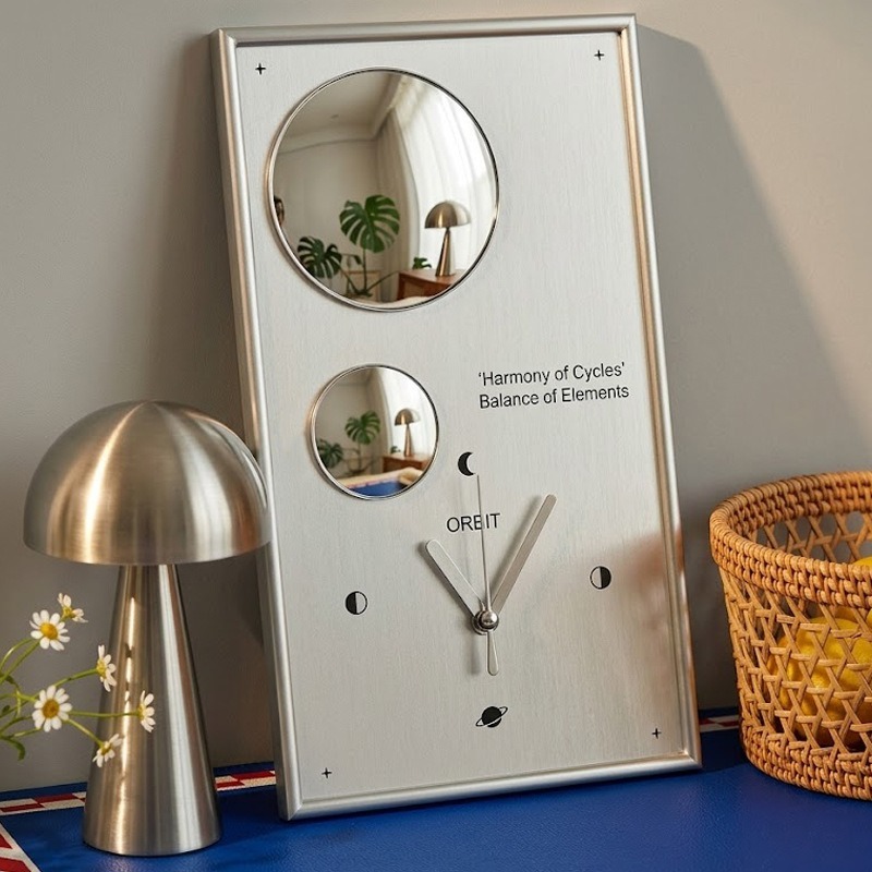 Luxury Watch Europe - Magnetische Wanduhr, Luxuriöse Wohnzimmer-Wanduhr, Geräuschlose Wanduhr,