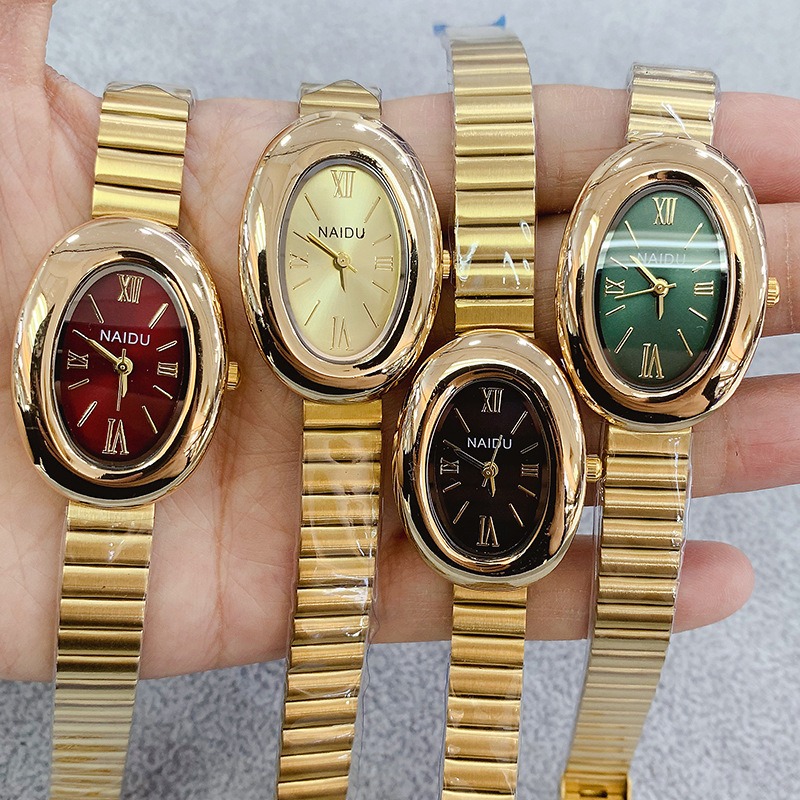 Luxury Watch Female - Luxus Marke Gold Oval Frauen Quarzuhr