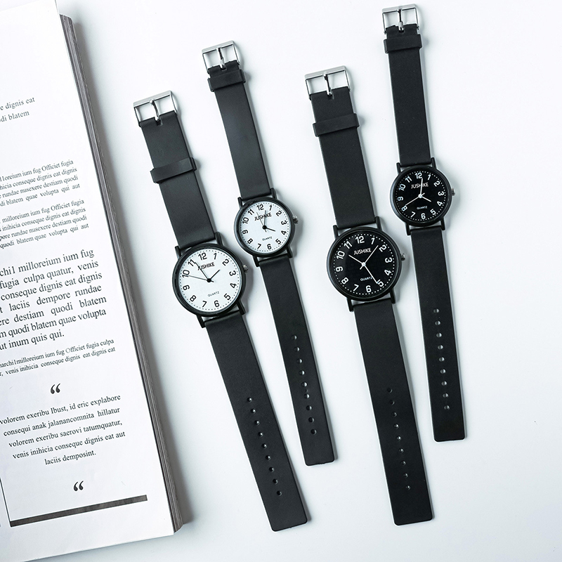 Luxury Watch Female - Einfache schwarze Uhr Quarzuhren für Frauen
