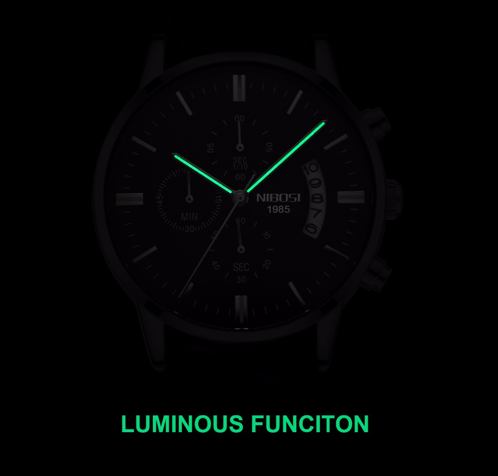NIBOSI Edelstahl Schwarz Quarz – Luxury Watch Manufacturers Bewertung und Preis