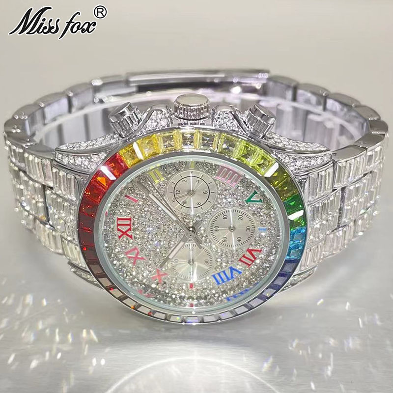Missfox Luxus gefrorene Uhr fü – Luxury Watch Manufacturers Bewertung und Preis