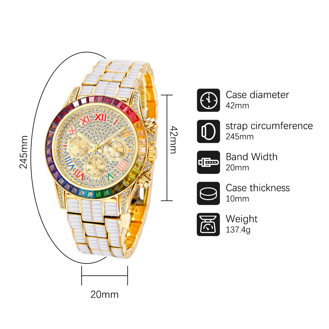 Missfox Luxus gefrorene Uhr fü – Luxury Watch Manufacturers Bewertung und Preis