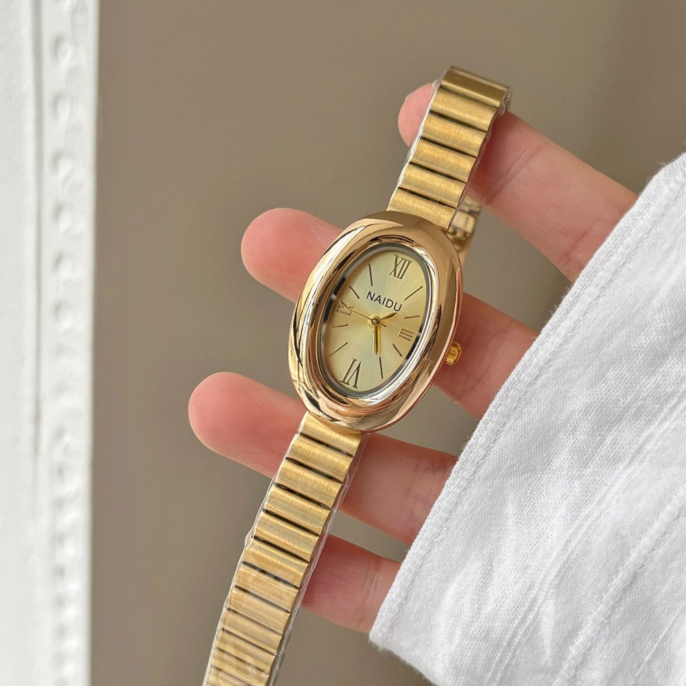Luxus Marke Gold Oval Frauen Q – Luxury Watch Female Bewertung und Preis