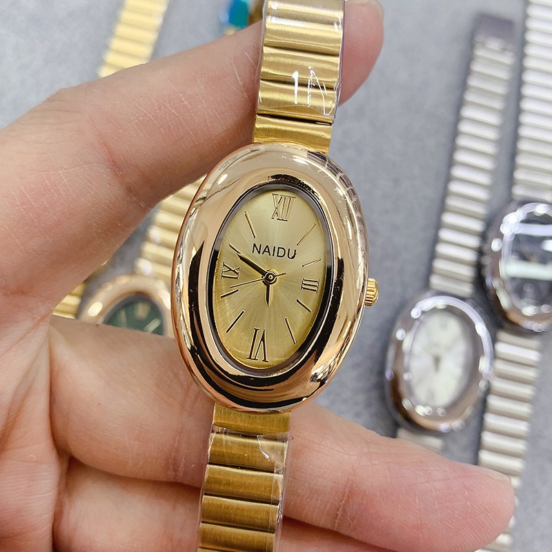 Luxus Marke Gold Oval Frauen Q – Luxury Watch Female Bewertung und Preis