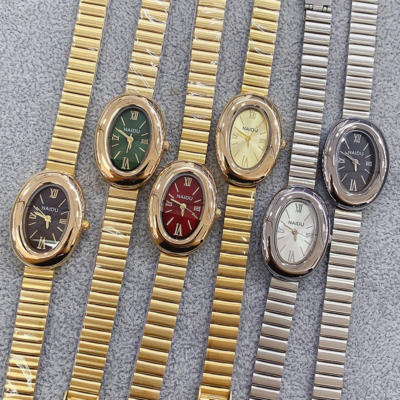Luxus Marke Gold Oval Frauen Q – Luxury Watch Female Bewertung und Preis