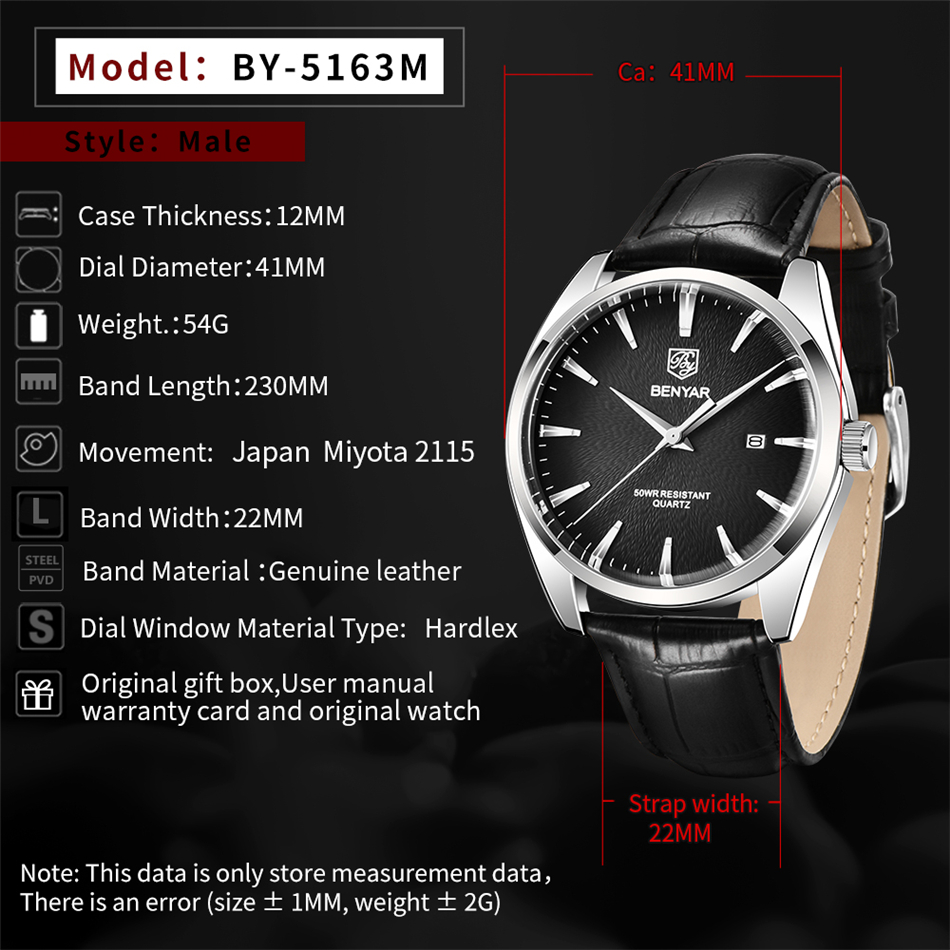Benyar 5163 Top-Marke Luxus Mi – Luxury Watch Manufacturers Bewertung und Preis