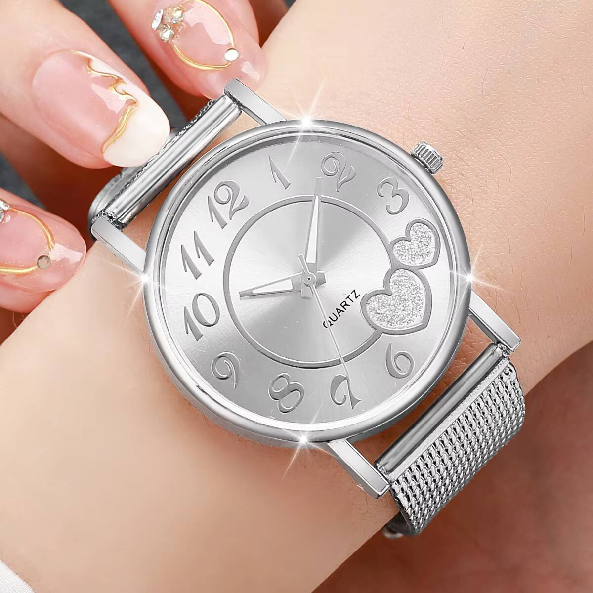 1/3PCS Mode Herz-Zifferblatt D – Open Heart Watch Bewertung und Preis